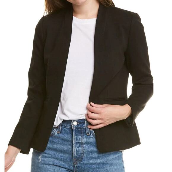 J.Crew 365 Going Out Open Blazer Women's 12 Black Office Work Simple Capsule - Picture 7 of 14